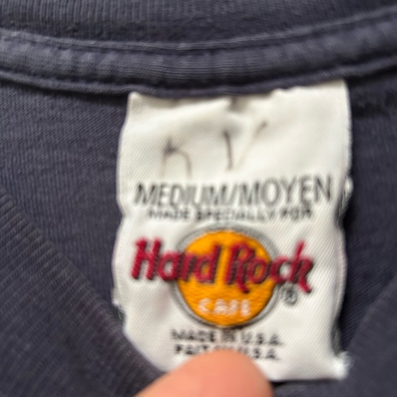 Blue womens girls DC Hard Rock Cafe long sleeved tshirt. Medium - Picture 4 of 4